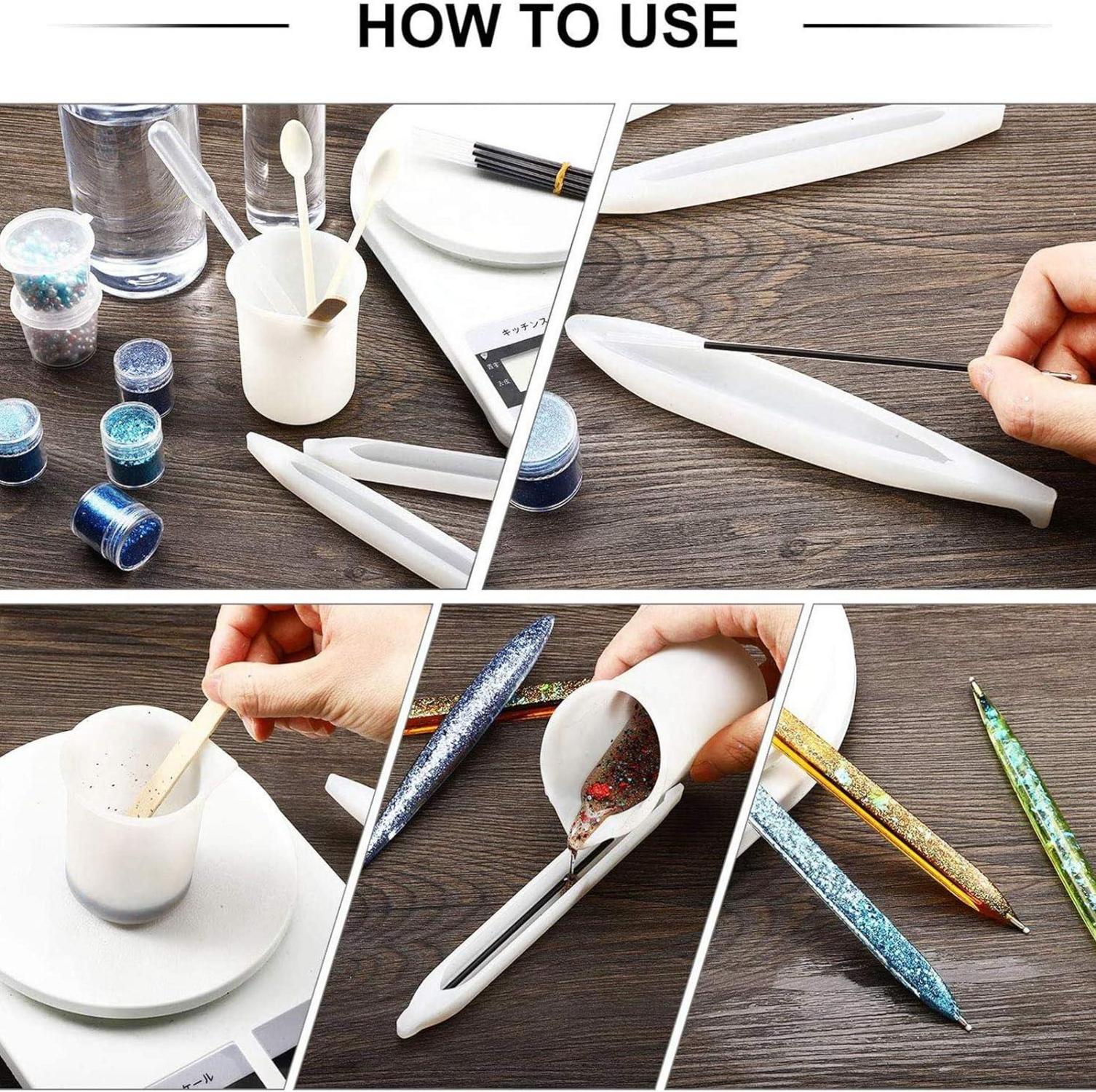 DIY Silikon Stifte Gießform Set für Epoxidharz Crafting