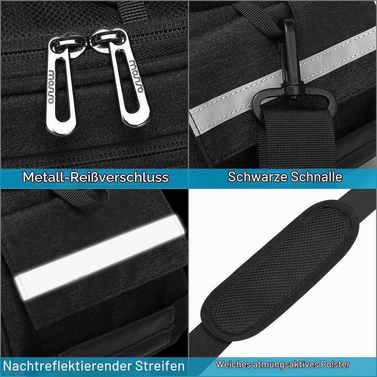 Fahrrad Gepäckträgertasche Wasserdicht mit Schultergurt