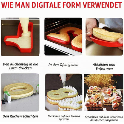 Silikon Backform Zahlen 3D – Kuchenform für Geburtstag & Jubiläum