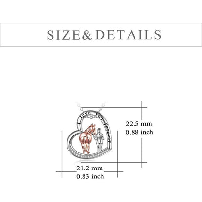 Sterling Silber Halskette Pferd Dinosaurier Axolotl Herz