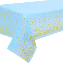 Blau Gold Party Tischdecke für Rechteck Tisch Baby Shower 273cm