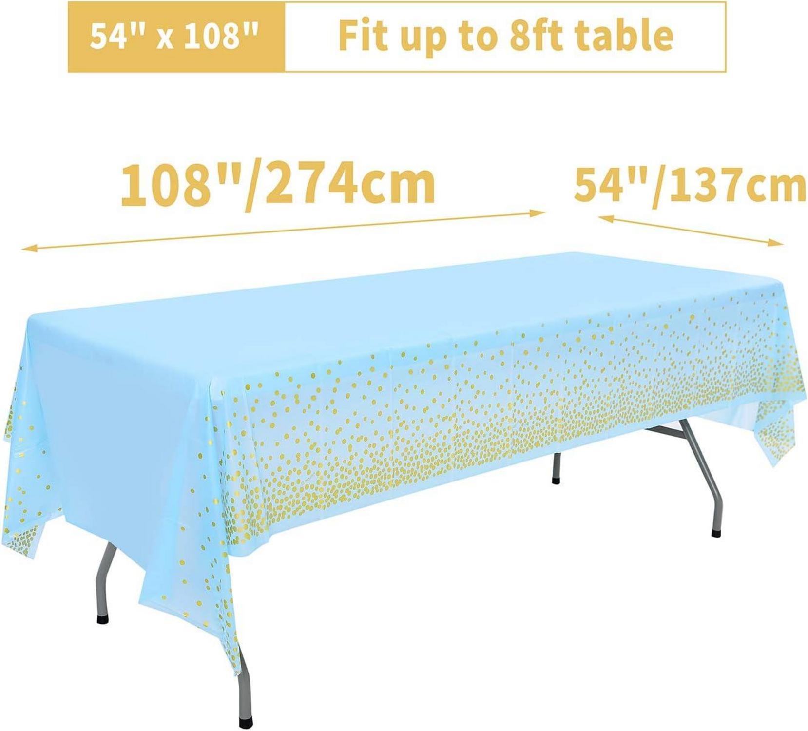 Blau Gold Party Tischdecke 137cm x 274cm (2