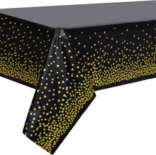 Schwarz Gold Party Tischdecke 137x274cm 2 Stück