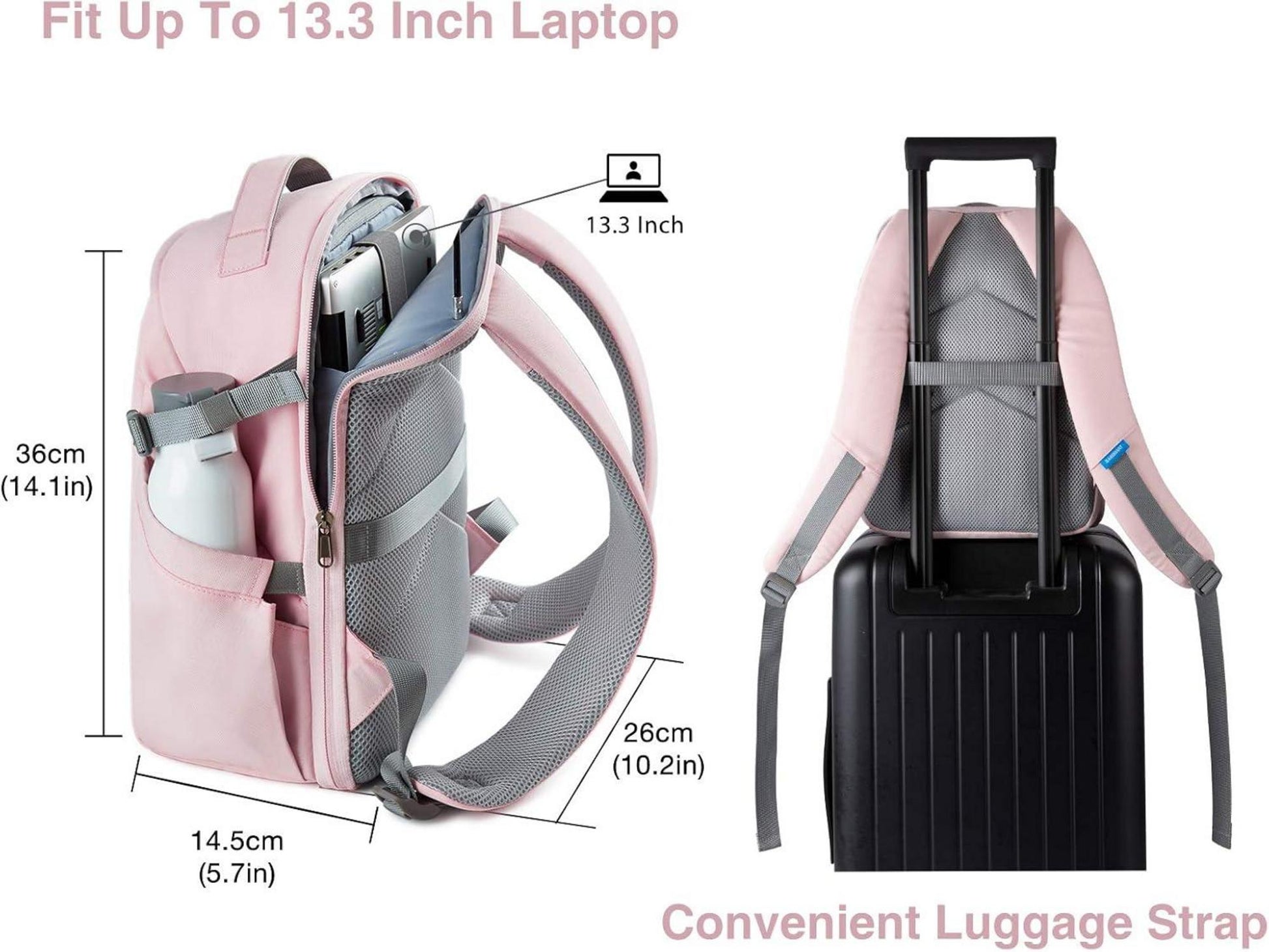 Kamerarucksack Rosa Mittel 13,3-zoll Laptop DSLR SLR Fotorucksack