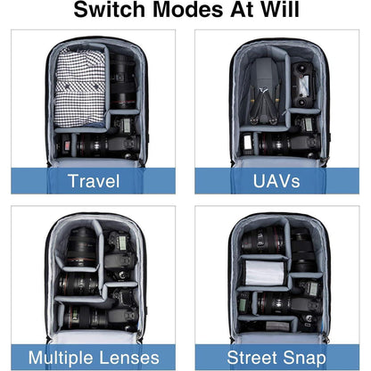 Kamerarucksack DSLR SLR 13,3-Zoll Laptop wasserfest