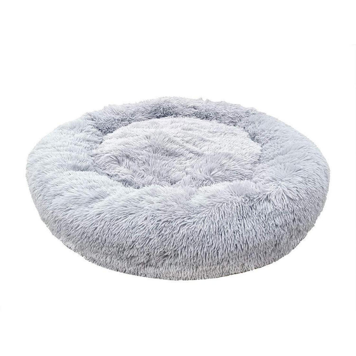 Deluxe Hundebett Sofa – Rundes Plüschkissen 120 Grau