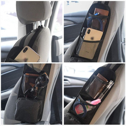 Auto Organizer Aufbewahrungstasche Netztaschen für Autositz SEO Schwarz