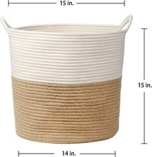 Wäschekorb Baumwolle Seil Geflochten Korb Baby Spielzeug