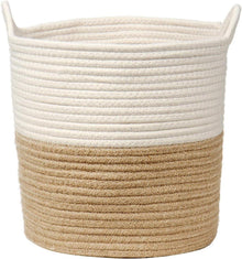 Geflochtener Baumwollseilkorb Aufbewahrung Wäschekorb 28x28cm Braun