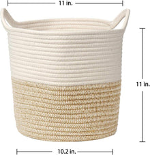 Geflochtener Wäschekorb Baumwolle Seil Aufbewahrung Baby