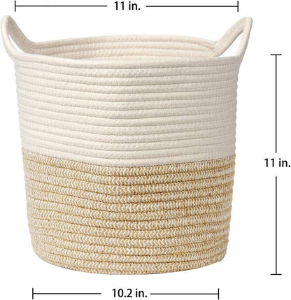 Geflochtener Wäschekorb Baumwolle Seil Aufbewahrung Baby