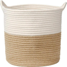 Geflochtener Baumwollseilkorb mit Griff 30x30cm Braun