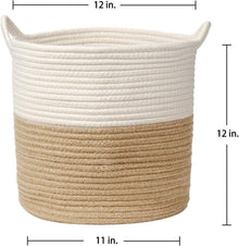 Wäschekorb Aufbewahrungskorb Baumwolle Seil Geflochten Baby