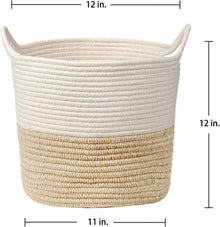 Wäschekorb Baumwolle Seil Geflochten Baby Spielzeug