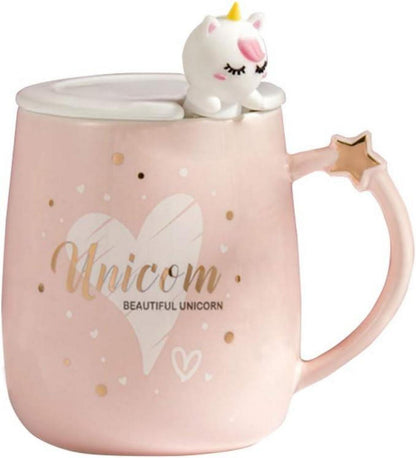 Einhorn Tasse Keramik Geschenke 380ml Mädchen Rosa Kaffee Becher