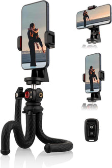 Flexibles Handy Stativ mit Smartphone Fernauslöser & Kugelkopf