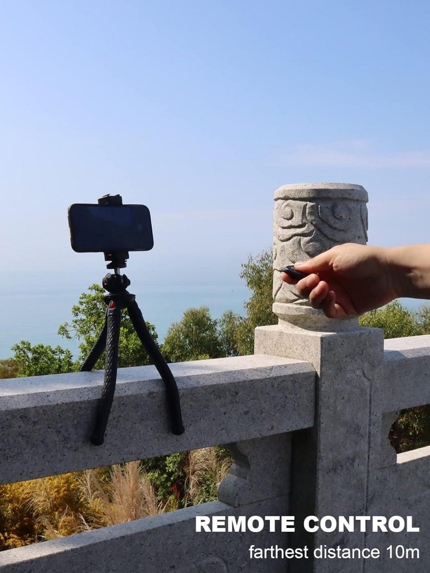 Flexibles Handy Stativ mit Smartphone Fernauslöser und Zubehörschuh