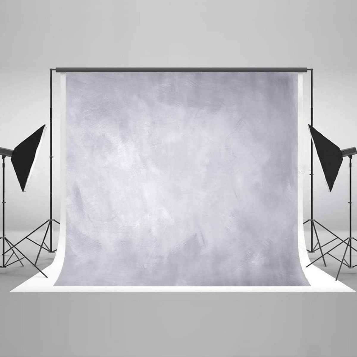 2x2m Abstrakt Grau Fotohintergrund Mikrofaser Studio Requisiten