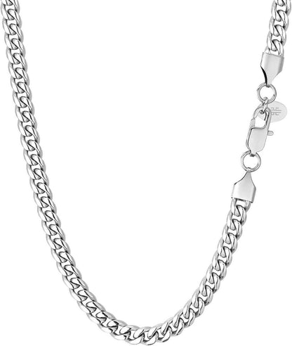 Panzerkette 18K Gold Vergoldet Cuban Link Chain 55.9cm 6mm SilberGold