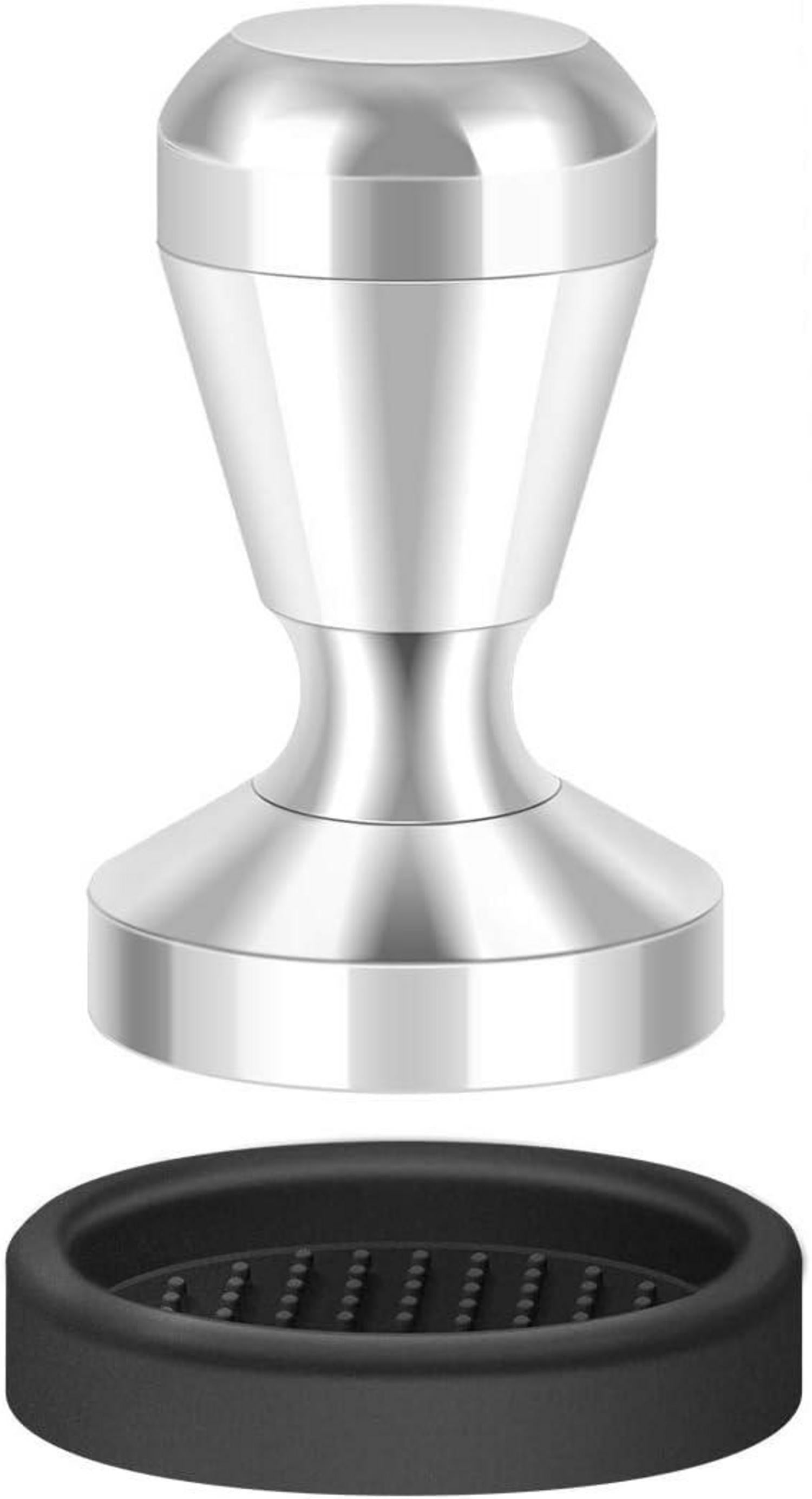 Espresso Tamper aus Edelstahl 51mm mit Silikonkissen