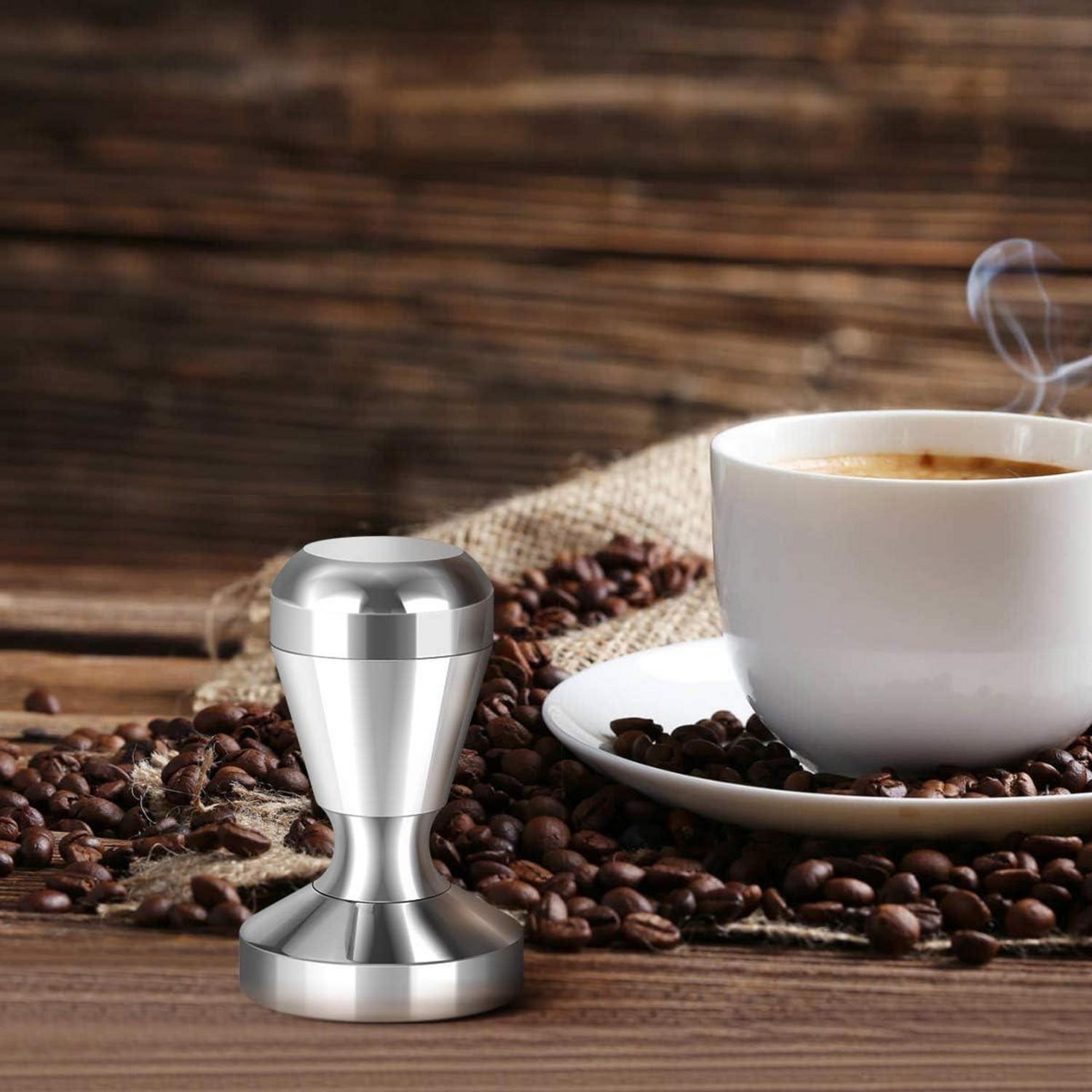 Kaffeemehlpresser 51mm Edelstahl Espresso Tamper Silikonkissen