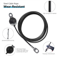 LFJ Gym Kabel Draht Fitness Stahlseil Latzug Kabelzug 2,5m