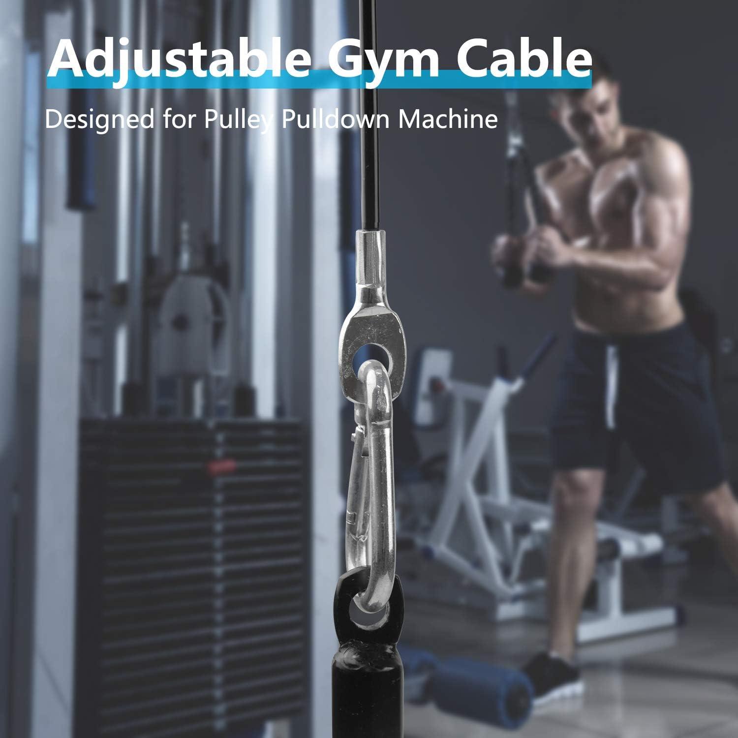 LFJ Gym Kabel Draht Fitness Stahlseil Latzug Kabelzug 2,5m Kraftstation