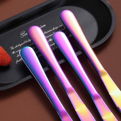 Steakmesser Set 8tlg Regenbogen Edelstahl Scharf Besteck