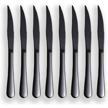 Schwarzes Steakmesser Set 8x Edelstahl Besteck Grill zubehör