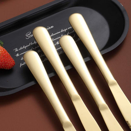 Goldenes Steakmesser Set 8 Stück Edelstahl Spülmaschinenfest