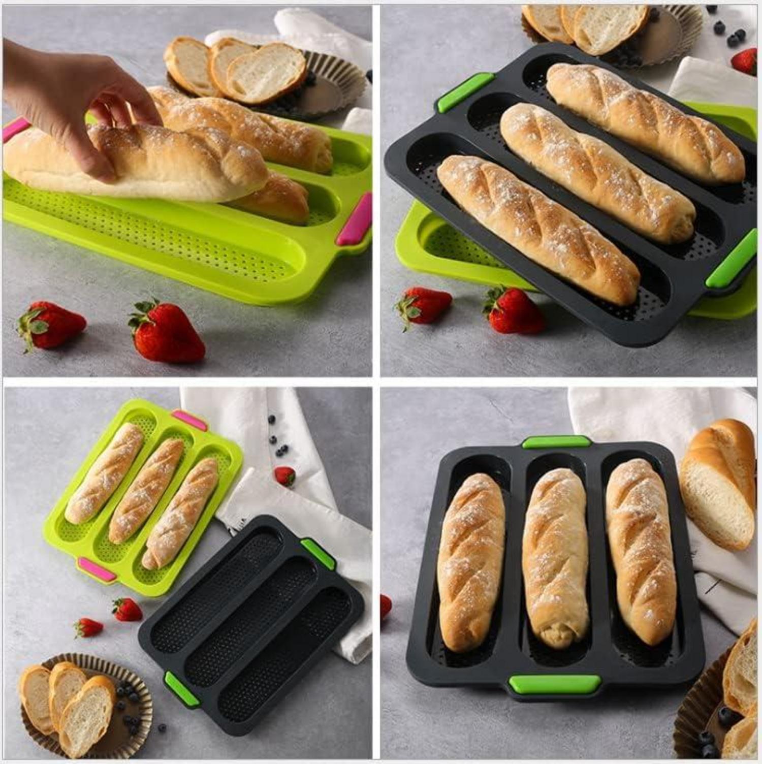 Silikon Baguette Backform Antihaft Spülmaschinenfest Brotbackform