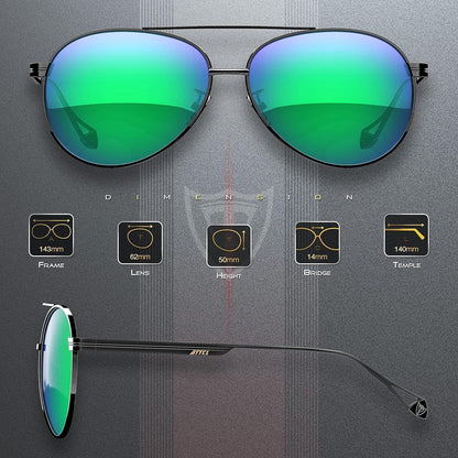 Polarisierte Vintage Pilotenbrille UV400 Schutz Herren