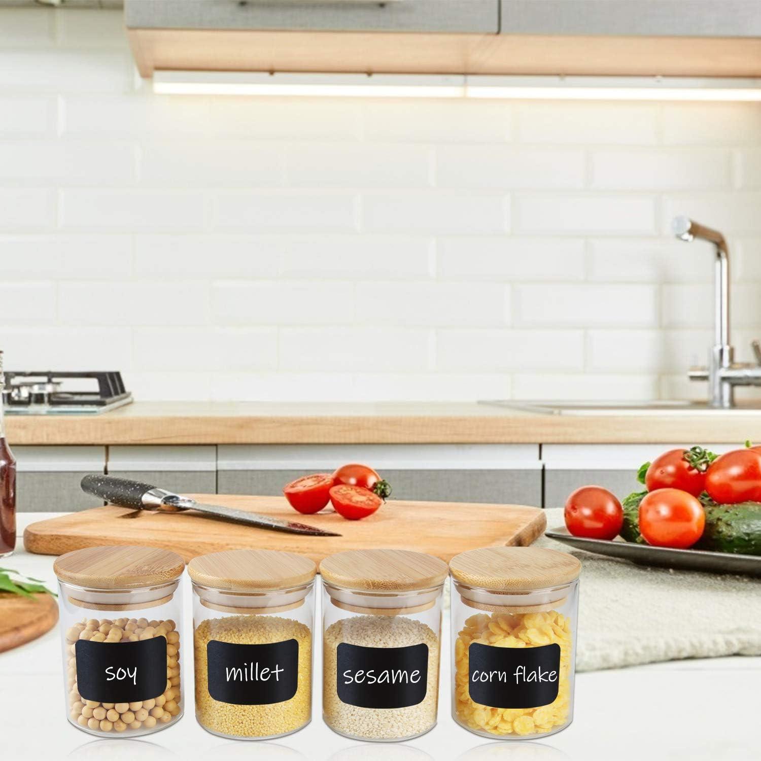 Gewürzdosen Glas Set 12 Stück 200ml Vorratsdosen Aufbewahrung Küche Teedosen