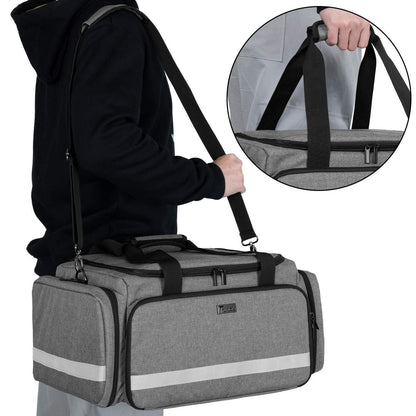 Erste Hilfe Tasche mit Trennwänden & Rutschfestem Boden Grau