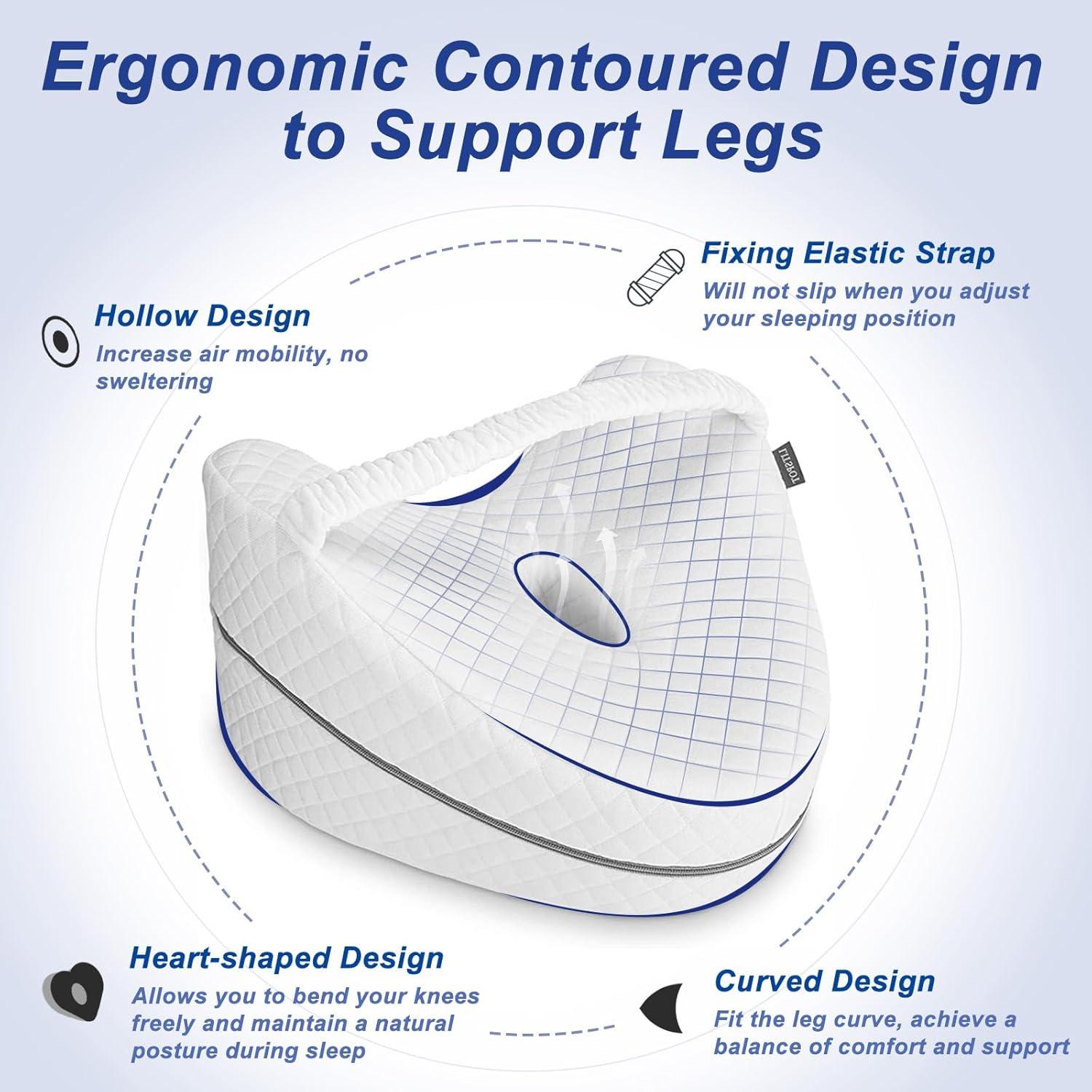 Ergonomisches Memory Foam Kniekissen für Seitenschläfer