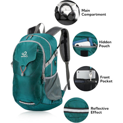 WATERFLY Faltbarer Wanderrucksack 30L Leicht Nassfach