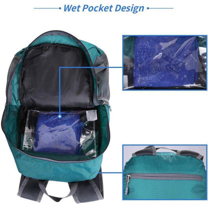 WATERFLY Faltbarer Wanderrucksack 30L Leicht Nassfach