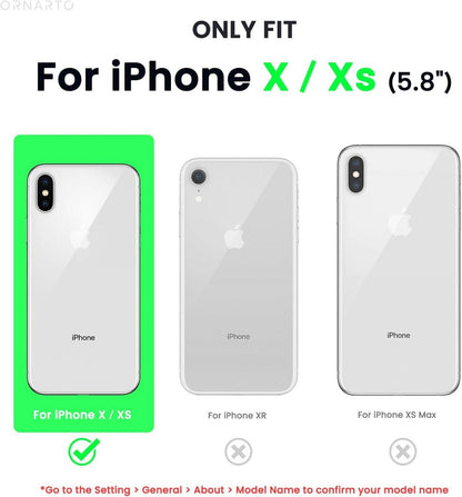 ORNARTO iPhone XS/X Silikon Case Ultra Dünn Flüssig