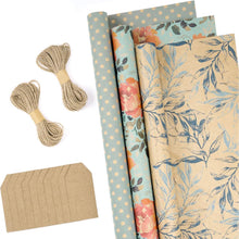 Geschenkpapier Kraftpapierrollen 43cm x 3m, Frühlingsstil