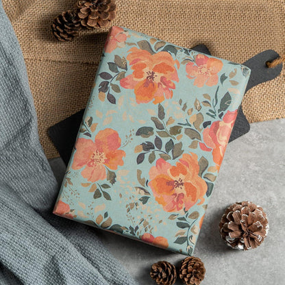 Geschenkpapier Kraftpapierrollen 43cm x 3m, Frühlingsstil