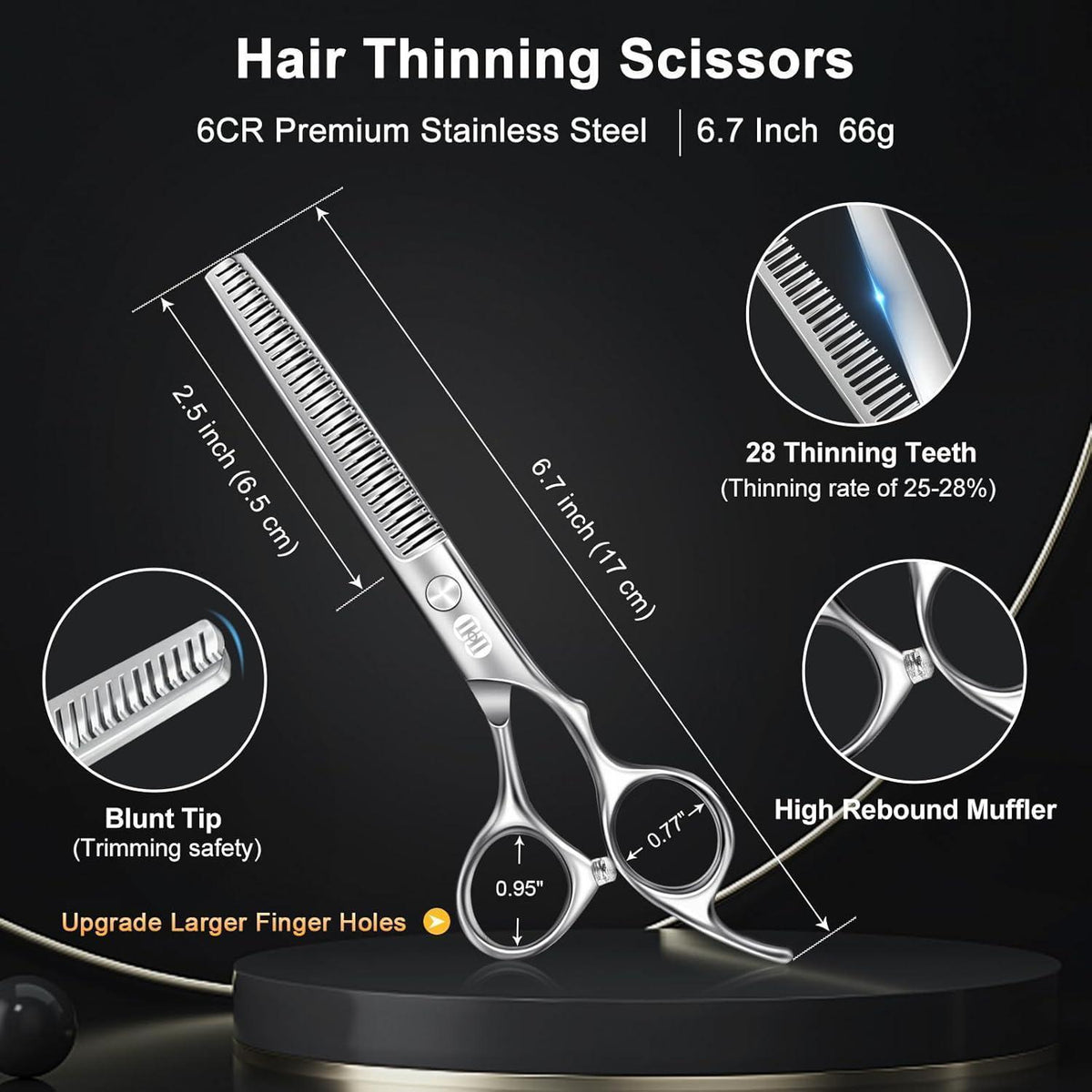 Profi Haarschneideschere Set 6,7 Zoll mit Effilierschere