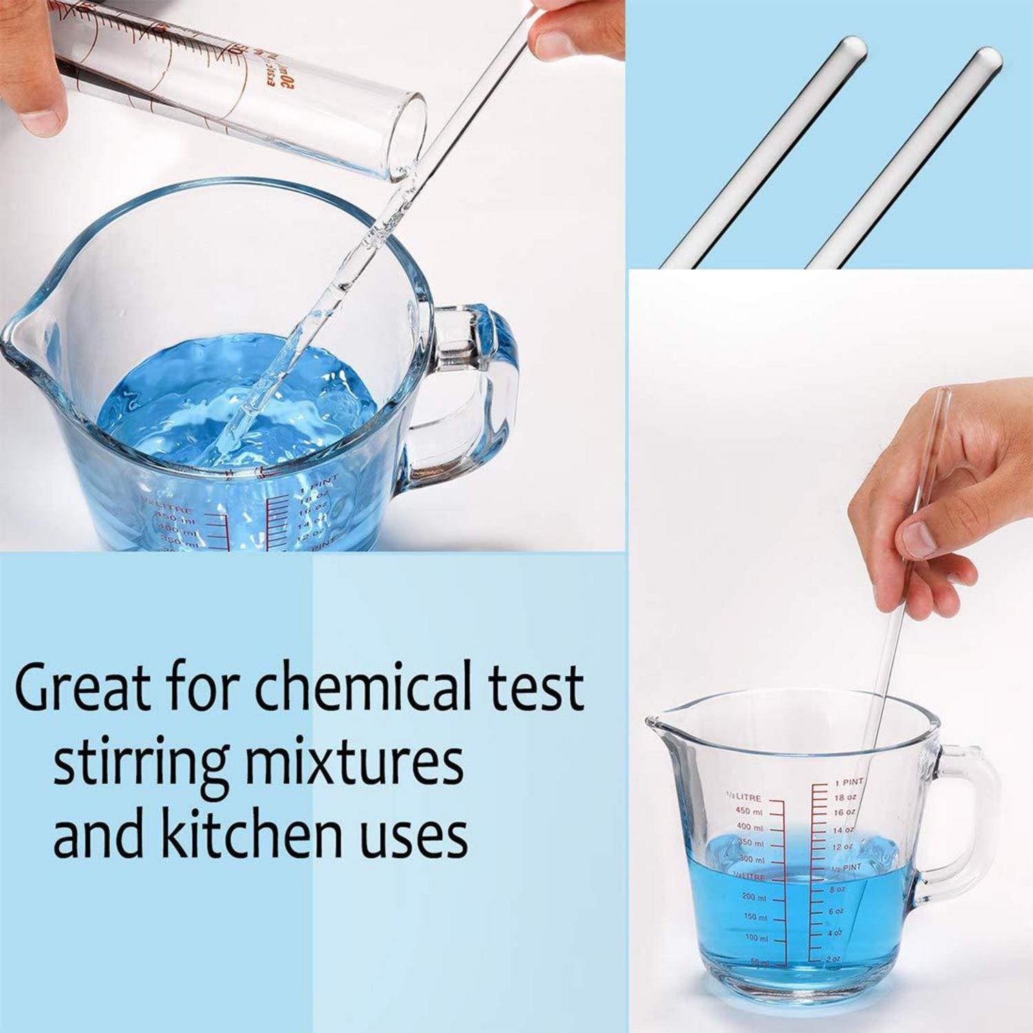 Glas Pipetten Set, Große Silikagel Messpipetten 2ml 5ml, Graduierte Glasmesszylinder 10ml 25ml