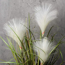 Künstliches Pampasgras Kunstpflanze im Schwarzen Topf