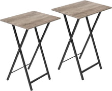 Beistelltisch Klappbar 2er Set Industriestil Greige-Schwarz