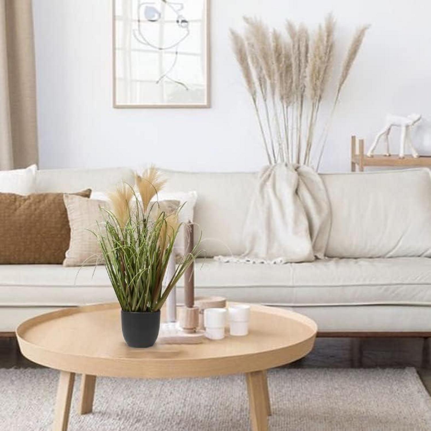 Künstliches Pampasgras Dekogras Ziergras im Kunststofftopf