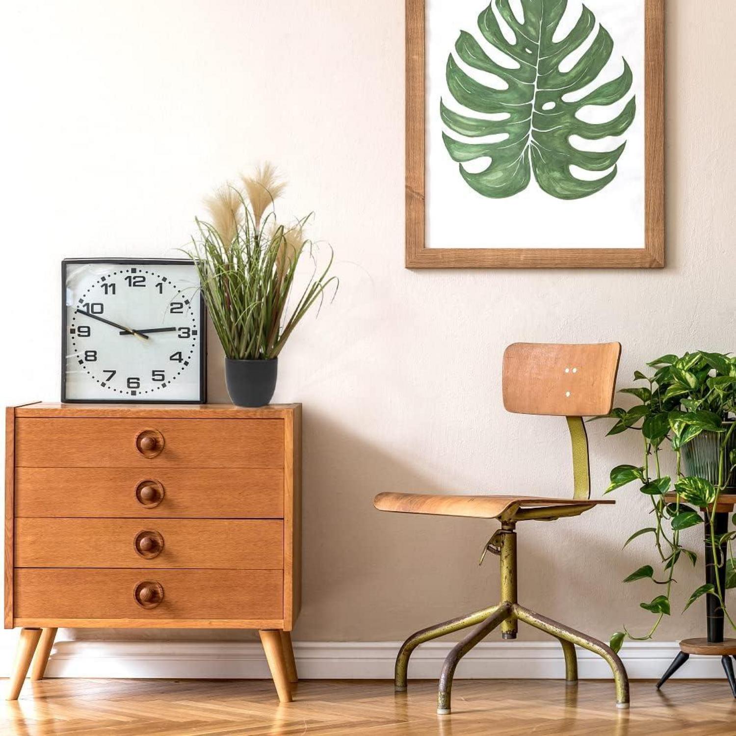 Briful Künstliches Pampasgras Grasbusch Kunstpflanze im Kunststofftopf