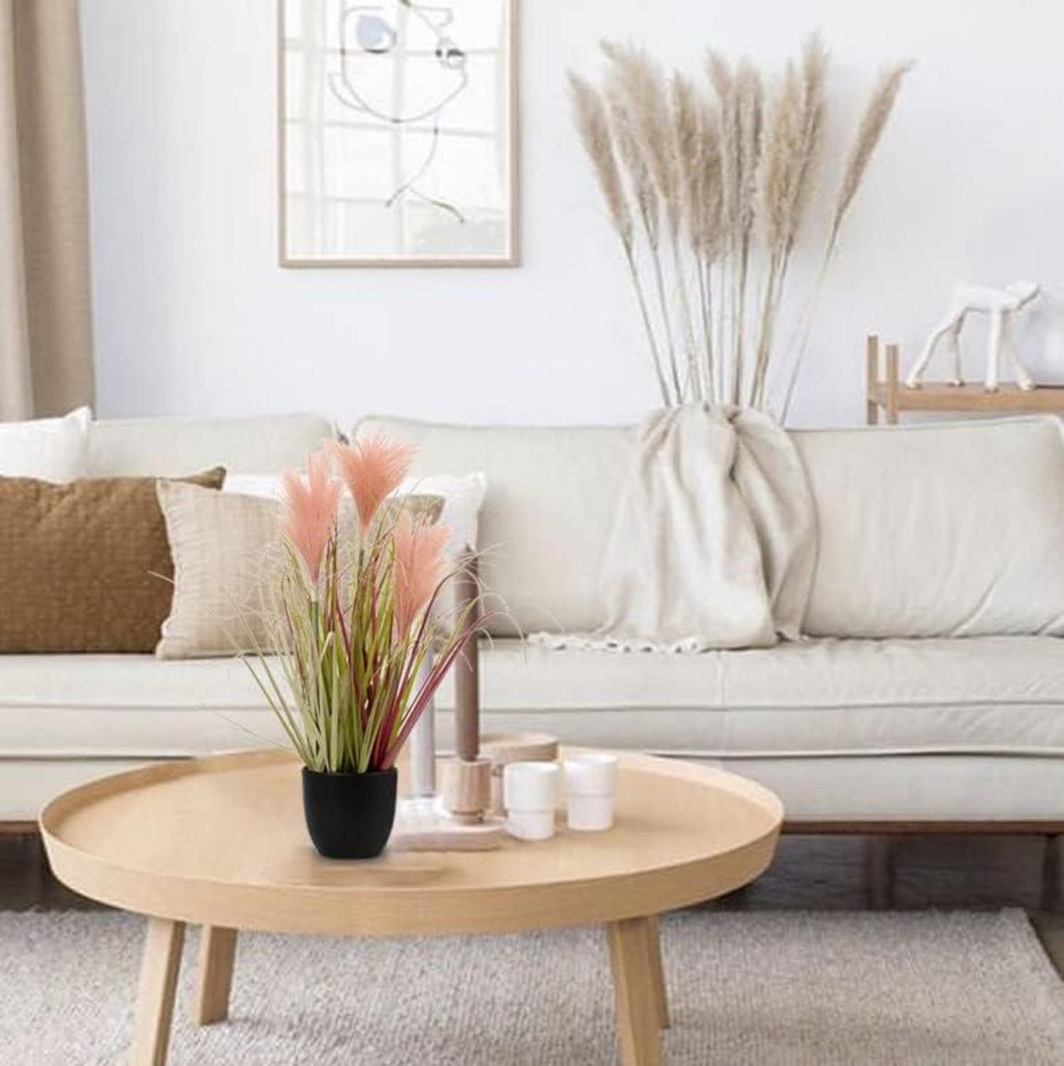 Künstliches Pampasgras Grasbusch Kunstpflanze Ziergras Schwarz