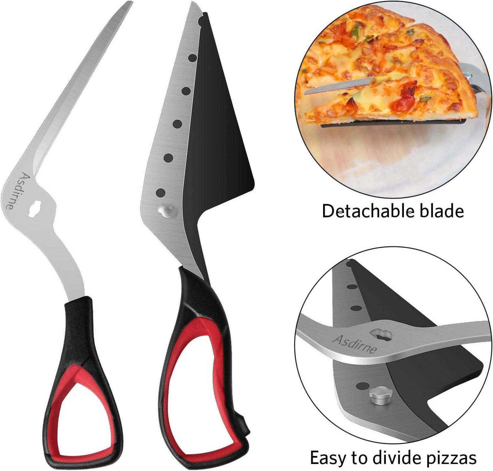 Pizzaschere mit scharfer Edelstahlklinge, Küchenschere 27CM