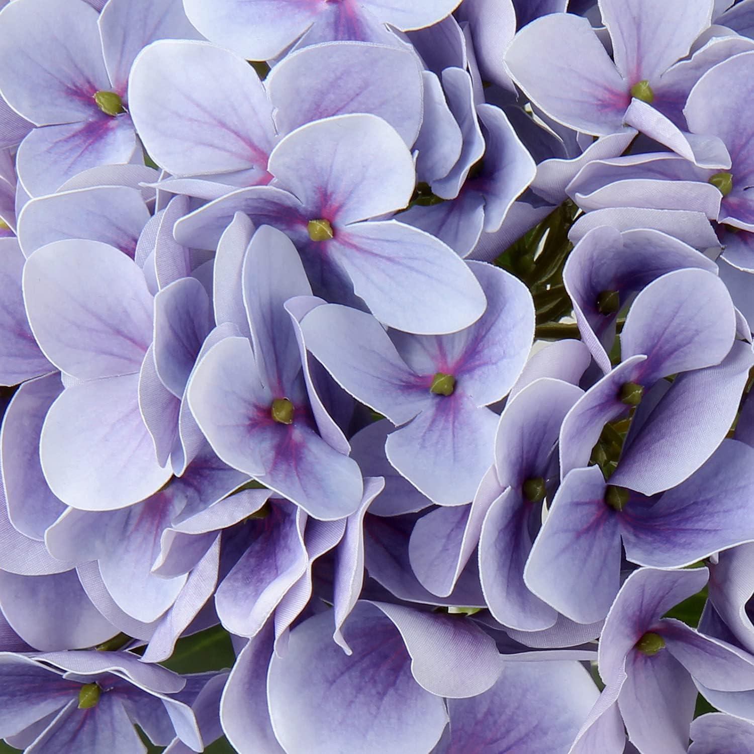 Künstliche Real-Touch Hortensienblumen 2 PCS Medium Purple