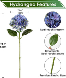Künstliche Hortensie Real-Touch Blumen Hydrangea Kunstblumen